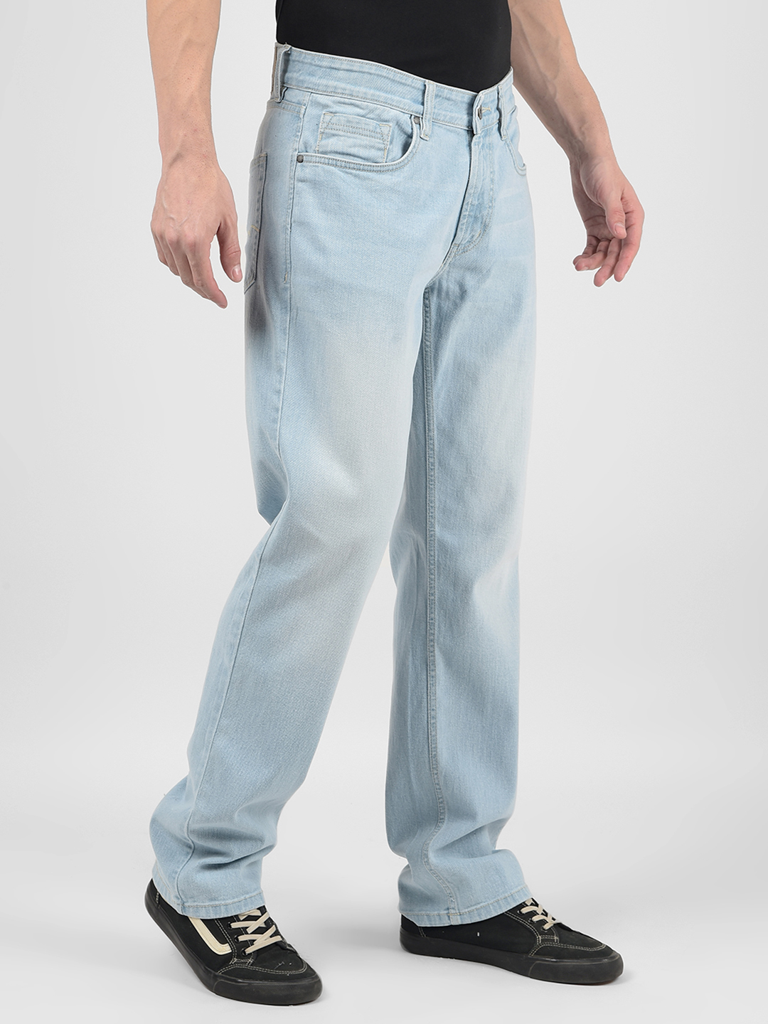 Numero Uno Men Solid Blue Jeans